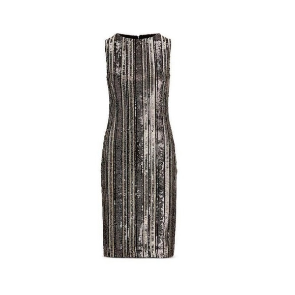 NWT Lauren Ralph Lauren Striped Sequin Dress - Picture 2 of 13